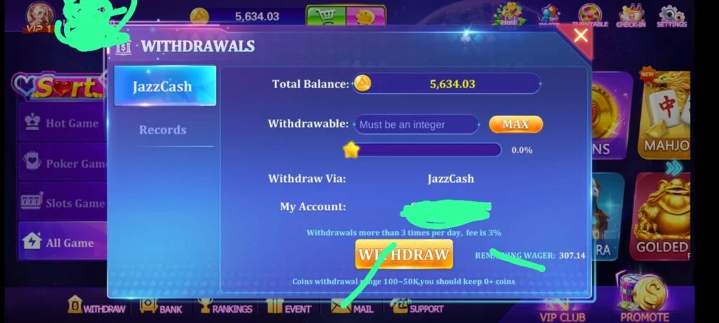 Timi Slots img withdraw